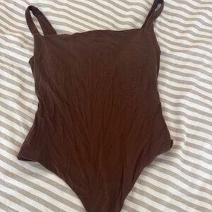 SKIMS FIts Everybody Square Neck Body Suit Brown M